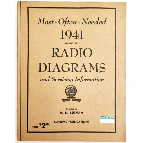1941 Radio Diagrams Most Often Needed PB Manual Servicing Information Vol 4 DWR5 - Picture 2 of 8